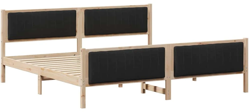 Lovos rėmas Ruda ir juoda 200 x 200 cm Pušies masyvas