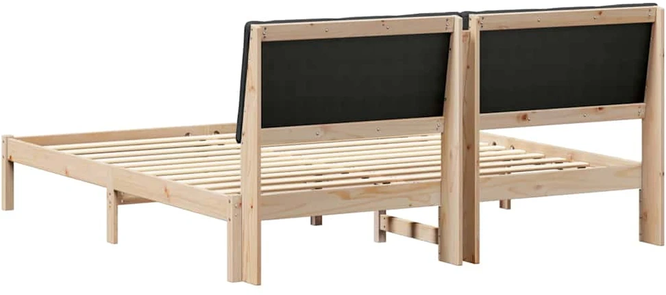 Lovos rėmas Ruda ir juoda 200 x 200 cm Pušies masyvas