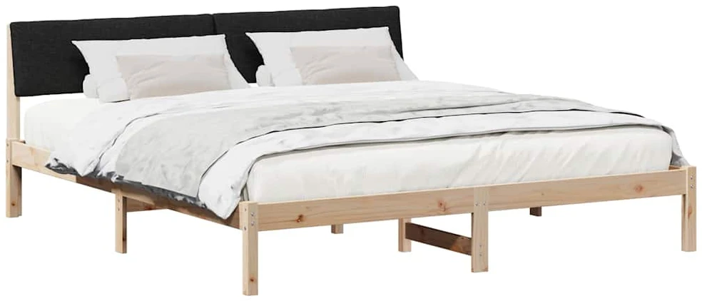 Lovos rėmas Ruda ir juoda 200 x 200 cm Pušies masyvas