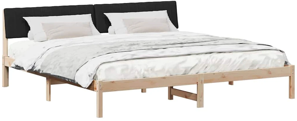 Lovos rėmas Ruda ir juoda 200 x 200 cm Pušies masyvas