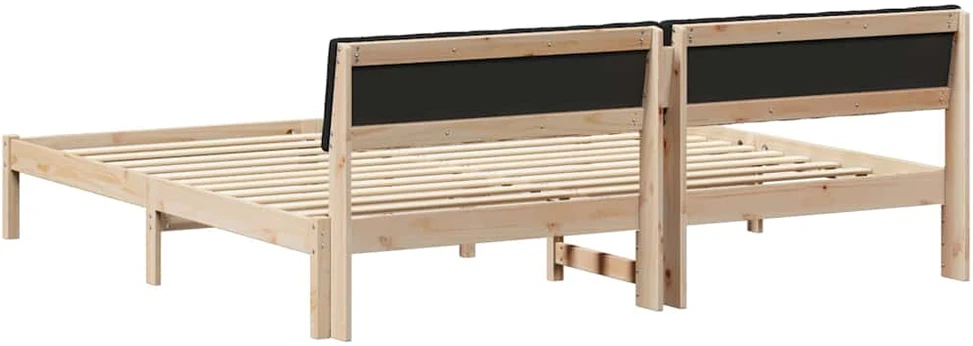 Lovos rėmas Ruda ir juoda 200 x 200 cm Pušies masyvas