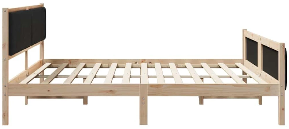 Lovos rėmas Ruda ir juoda 200 x 200 cm Pušies masyvas
