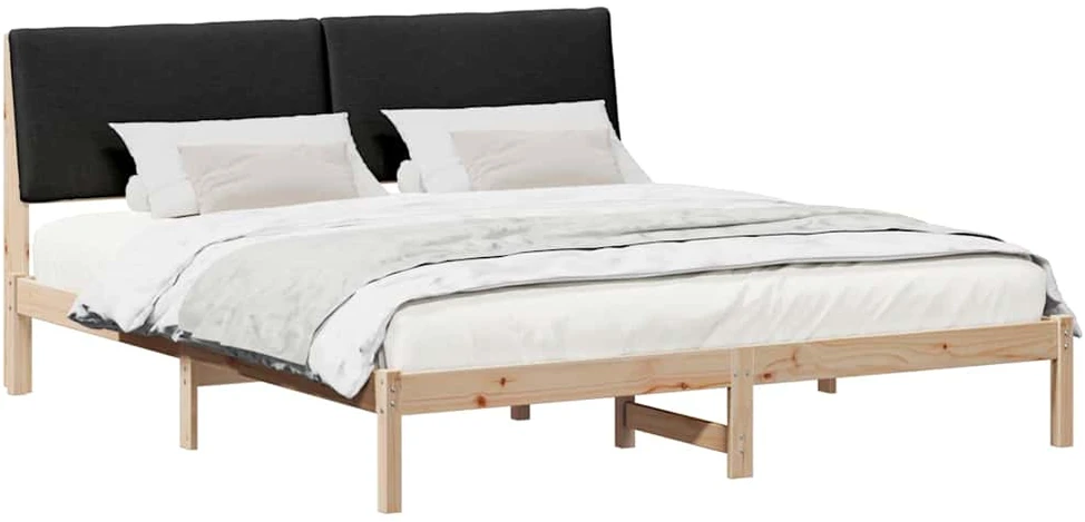 Lovos rėmas Ruda ir juoda 200 x 200 cm Pušies masyvas