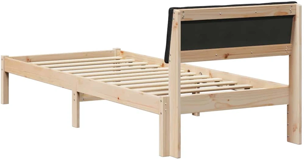 Lova Lovos rėmas Ruda ir juoda 75 x 190 cm Pušies masyvas
