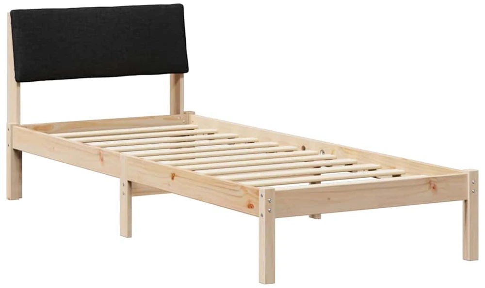 Lova Lovos rėmas Ruda ir juoda 75 x 190 cm Pušies masyvas