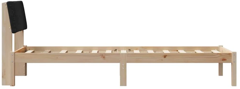 Lova Lovos rėmas Ruda ir juoda 75 x 190 cm Pušies masyvas