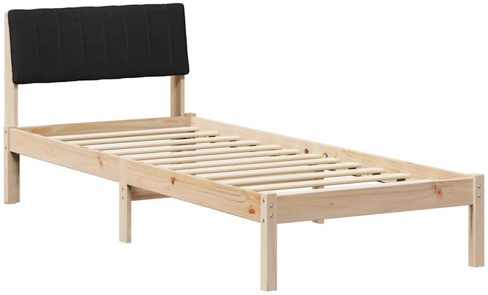 Lova Lovos rėmas Ruda ir juoda 75 x 190 cm Pušies masyvas