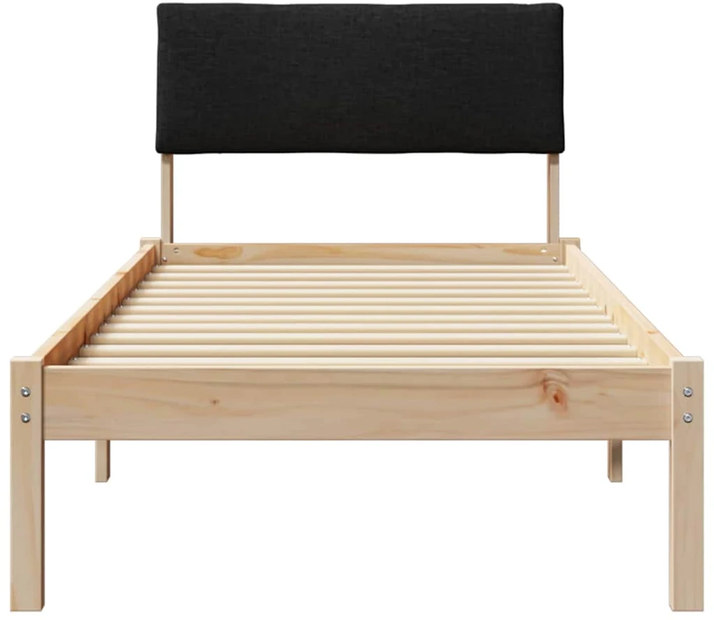 Lova Lovos rėmas Ruda ir juoda 75 x 190 cm Pušies masyvas