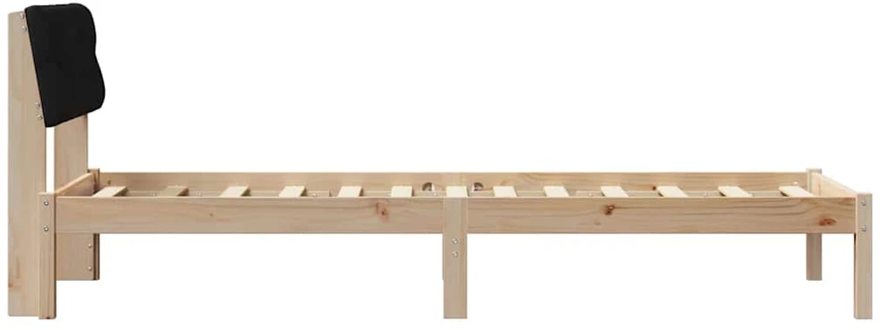 Lova Lovos rėmas Ruda ir juoda 80 x 200 cm Pušies masyvas