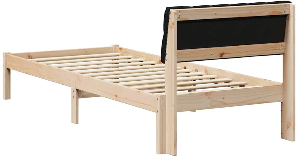 Lova Lovos rėmas Ruda ir juoda 80 x 200 cm Pušies masyvas