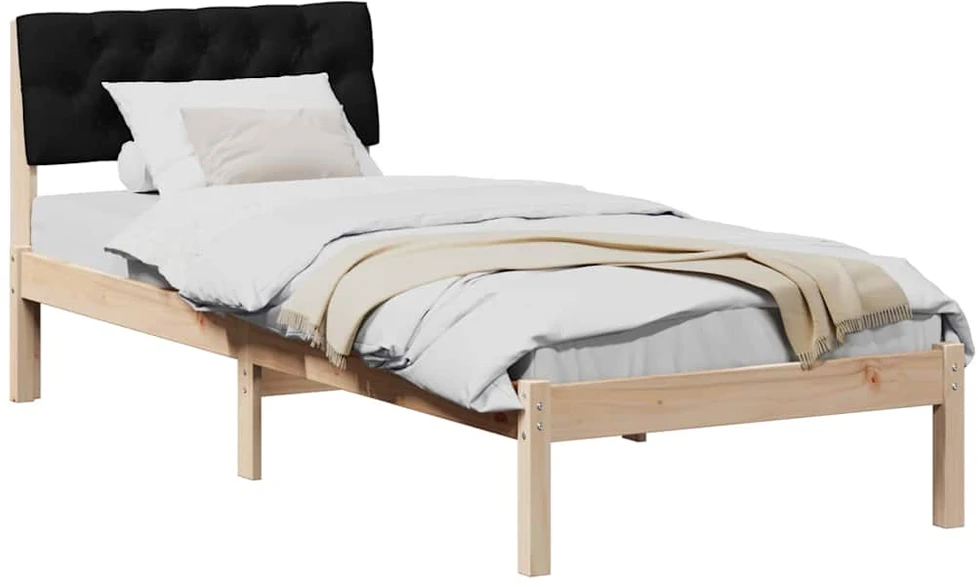Lova Lovos rėmas Ruda ir juoda 80 x 200 cm Pušies masyvas