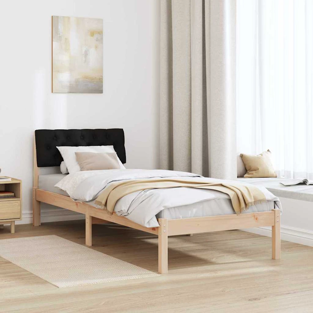 Lova Lovos rėmas Ruda ir juoda 80 x 200 cm Pušies masyvas