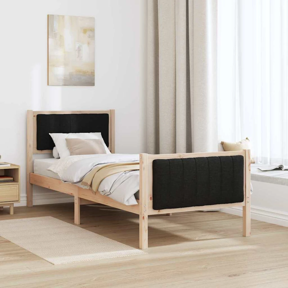 Lova Lovos rėmas Ruda ir juoda 80 x 200 cm Pušies masyvas