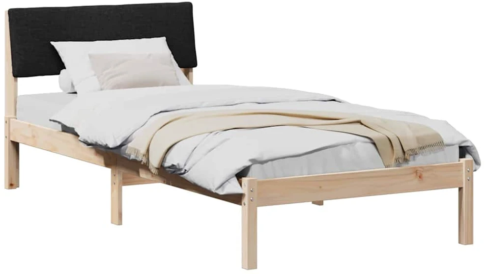 Lova Lovos rėmas Ruda ir juoda 90 x 190 cm Pušies masyvas
