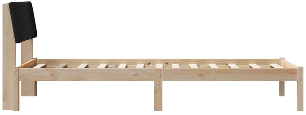 Lova Lovos rėmas Ruda ir juoda 90 x 200 cm Pušies masyvas