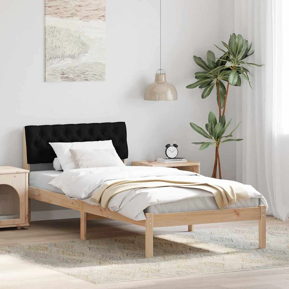 Lova Lovos rėmas Ruda ir juoda 90 x 200 cm Pušies masyvas