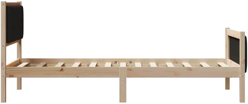 Lova Lovos rėmas Ruda ir juoda 90 x 200 cm Pušies masyvas
