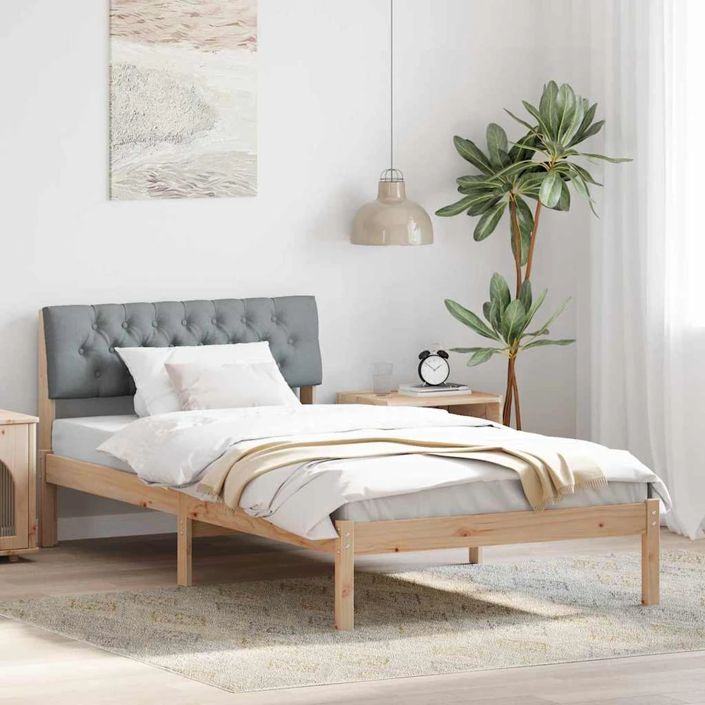 Lova Lovos rėmas Ruda ir šviesiai pilka 100 x 200 cm Pušies masyvas