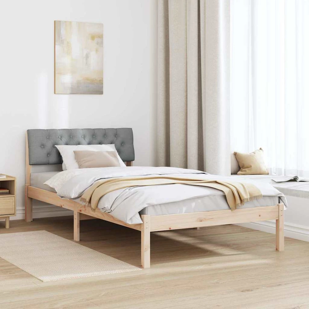Lova Lovos rėmas Ruda ir šviesiai pilka 100 x 200 cm Pušies masyvas