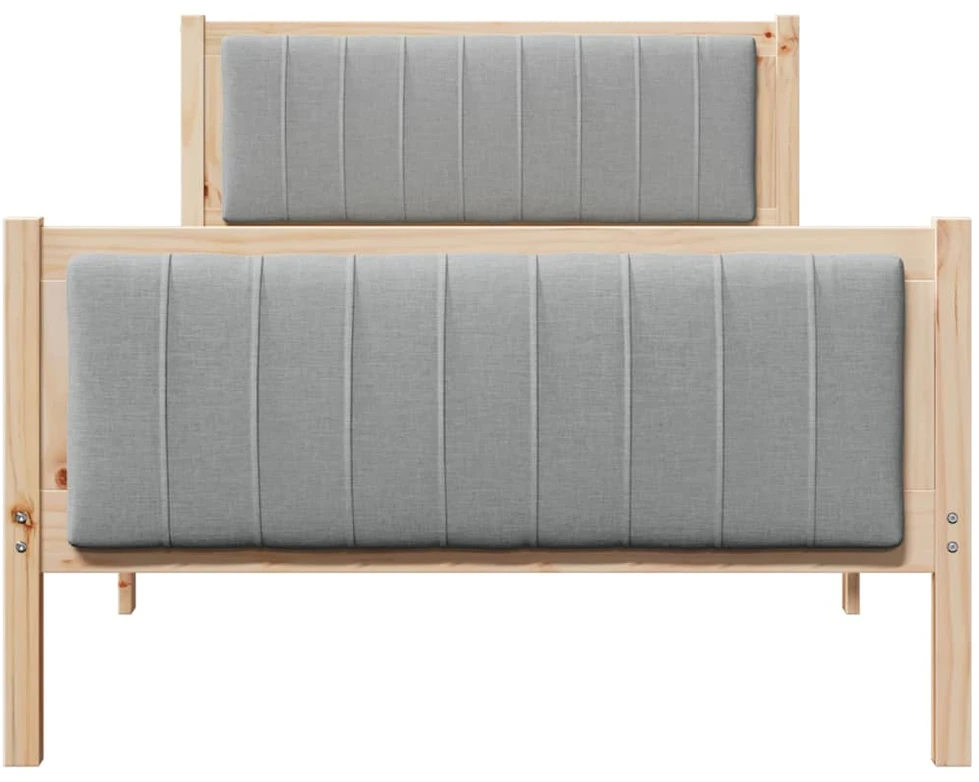 Lova Lovos rėmas Ruda ir šviesiai pilka 100 x 200 cm Pušies masyvas