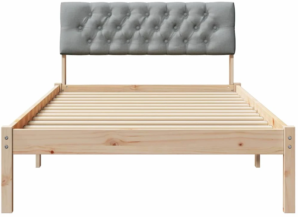 Lova Lovos rėmas Ruda ir šviesiai pilka 100 x 200 cm Pušies masyvas