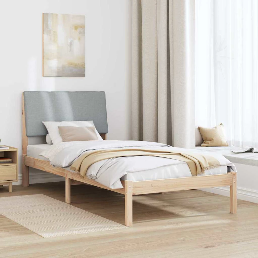 Lova Lovos rėmas Ruda ir šviesiai pilka 100 x 200 cm Pušies masyvas