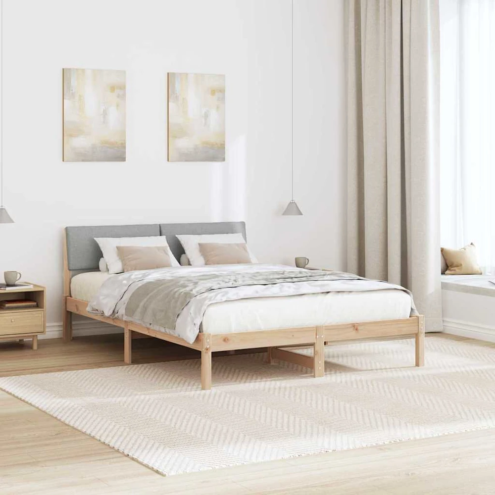 Lovos rėmas Ruda ir šviesiai pilka 140 x 200 cm Pušies masyvas