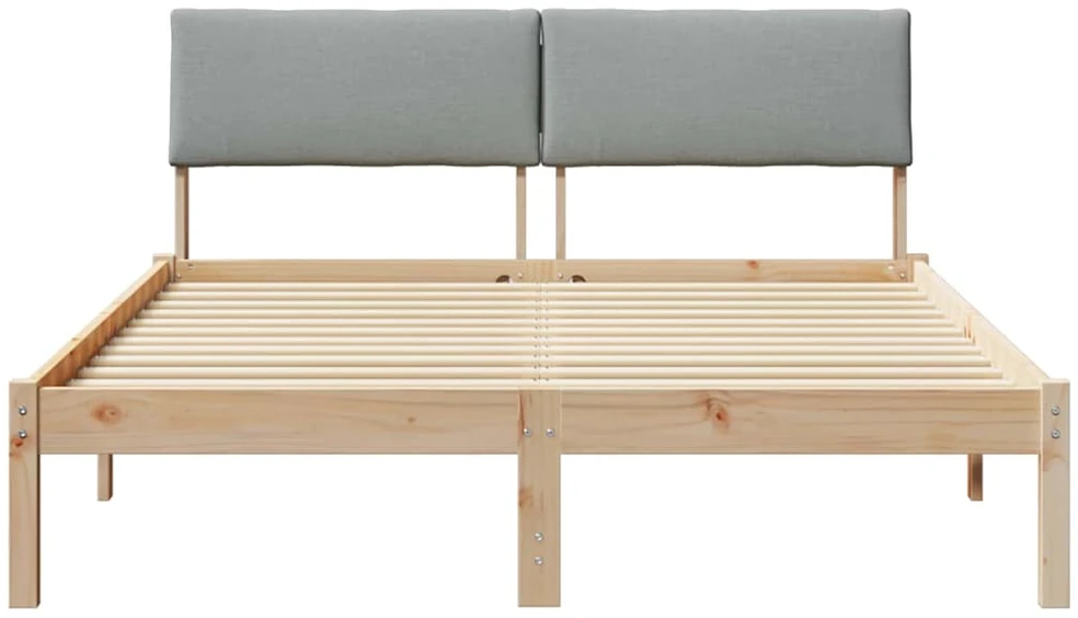 Lovos rėmas Ruda ir šviesiai pilka 140 x 190 cm Pušies masyvas