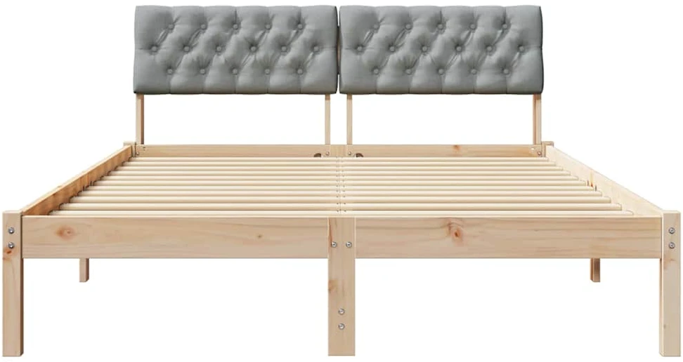 Lovos rėmas Ruda ir šviesiai pilka 150 x 200 cm Pušies masyvas