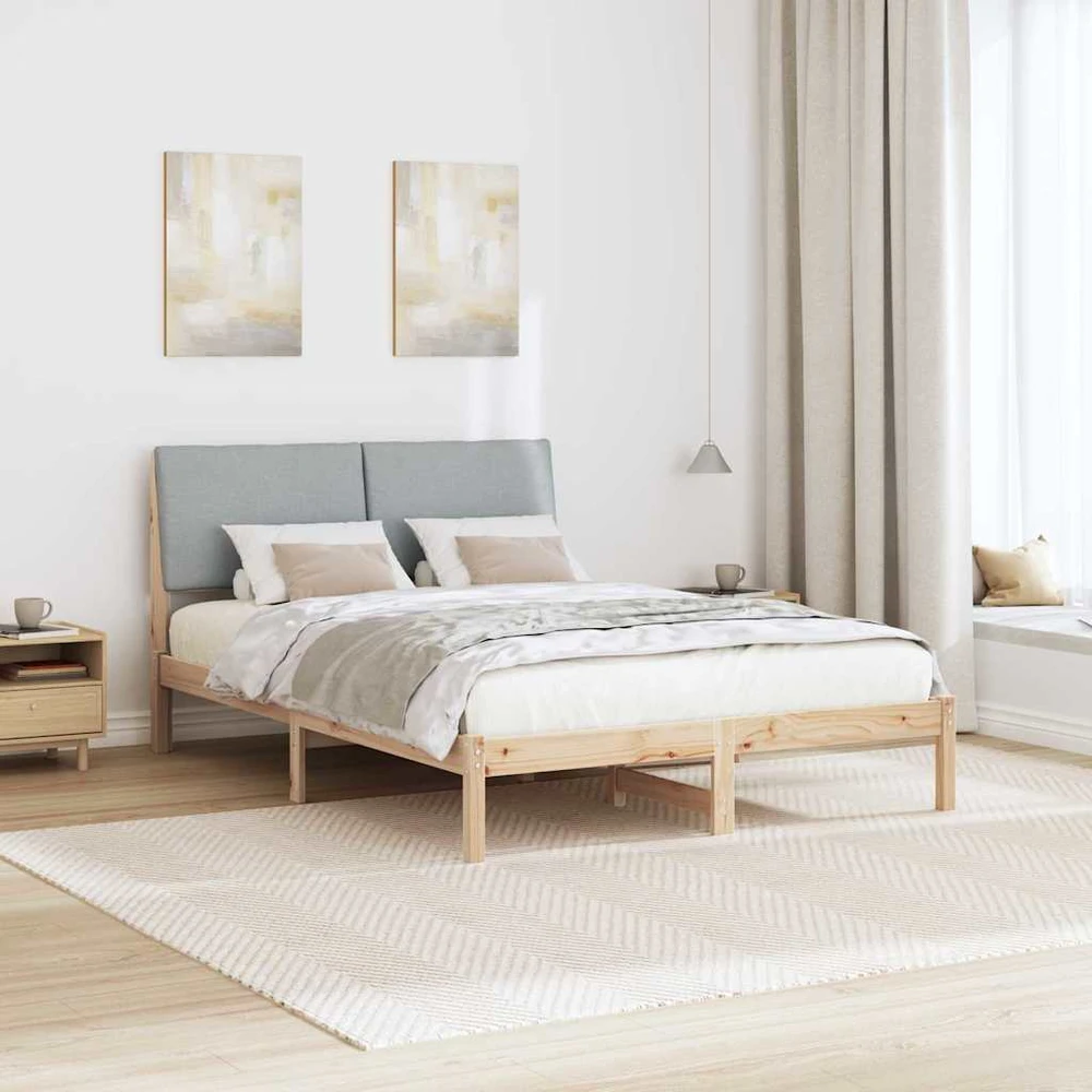 Lovos rėmas Ruda ir šviesiai pilka 150 x 200 cm Pušies masyvas