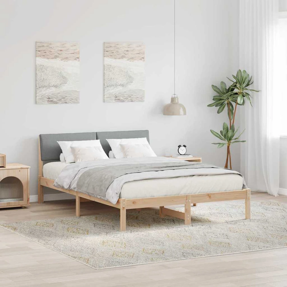 Lovos rėmas Ruda ir šviesiai pilka 160 x 200 cm Pušies masyvas