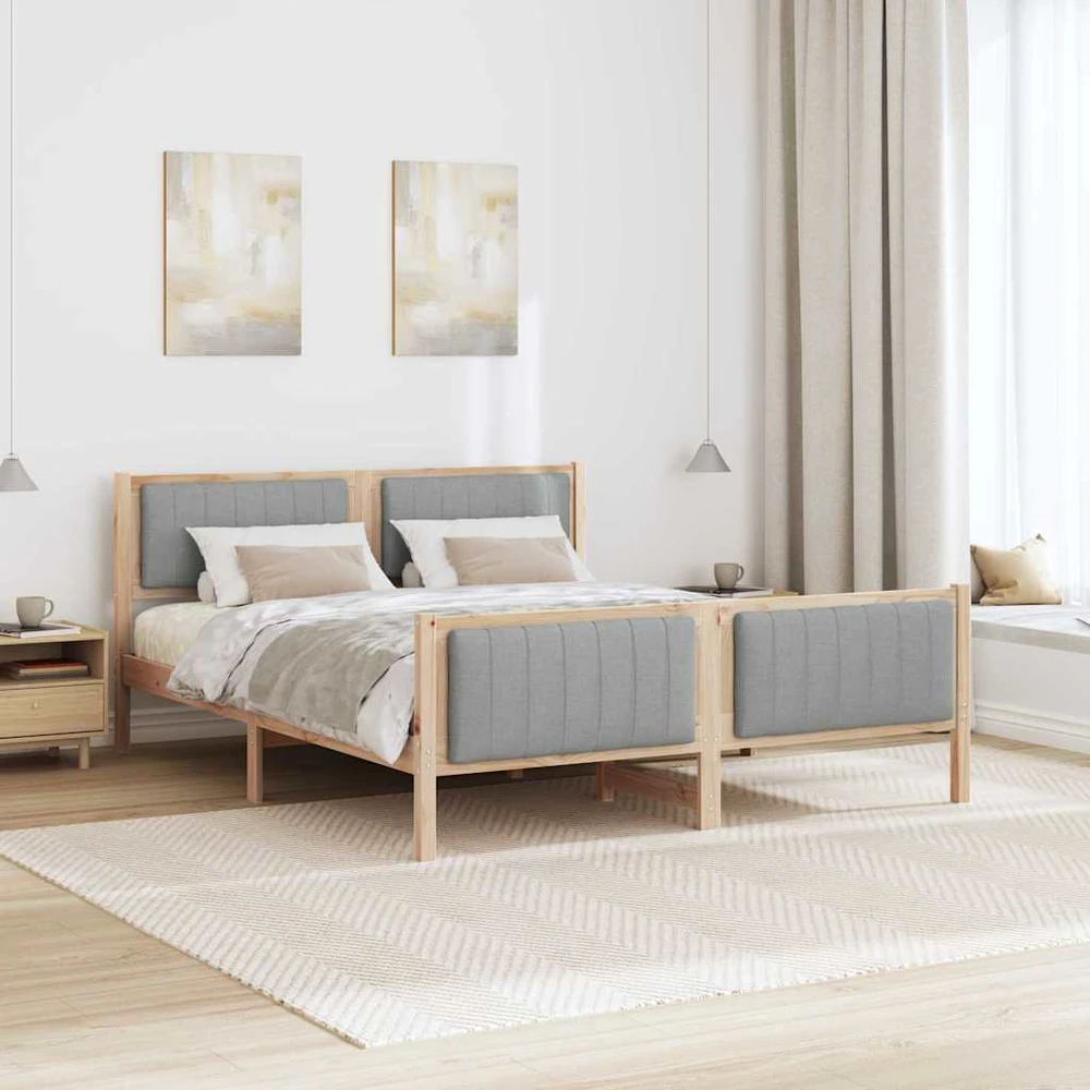 Lovos rėmas Ruda ir šviesiai pilka 160 x 200 cm Pušies masyvas