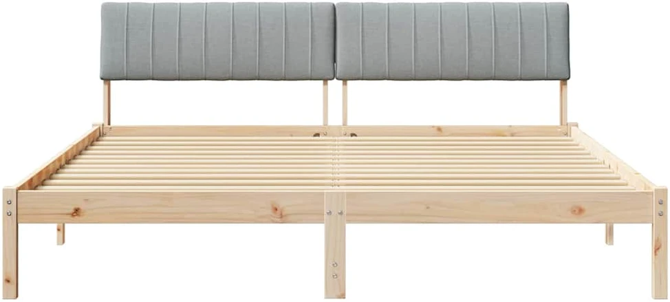 Lovos rėmas Ruda ir šviesiai pilka 180 x 200 cm Pušies masyvas