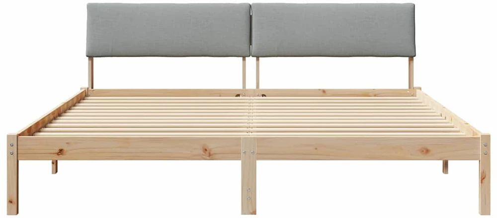 Lovos rėmas Ruda ir šviesiai pilka 180 x 200 cm Pušies masyvas