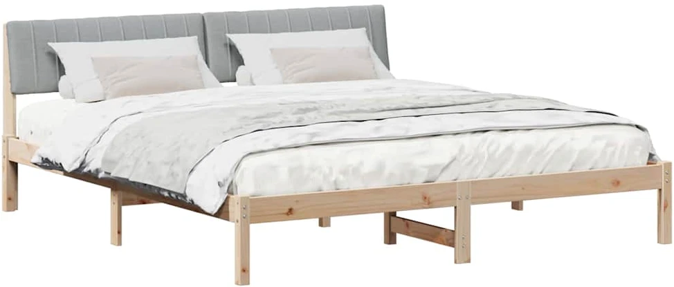 Lovos rėmas Ruda ir šviesiai pilka 180 x 200 cm Pušies masyvas