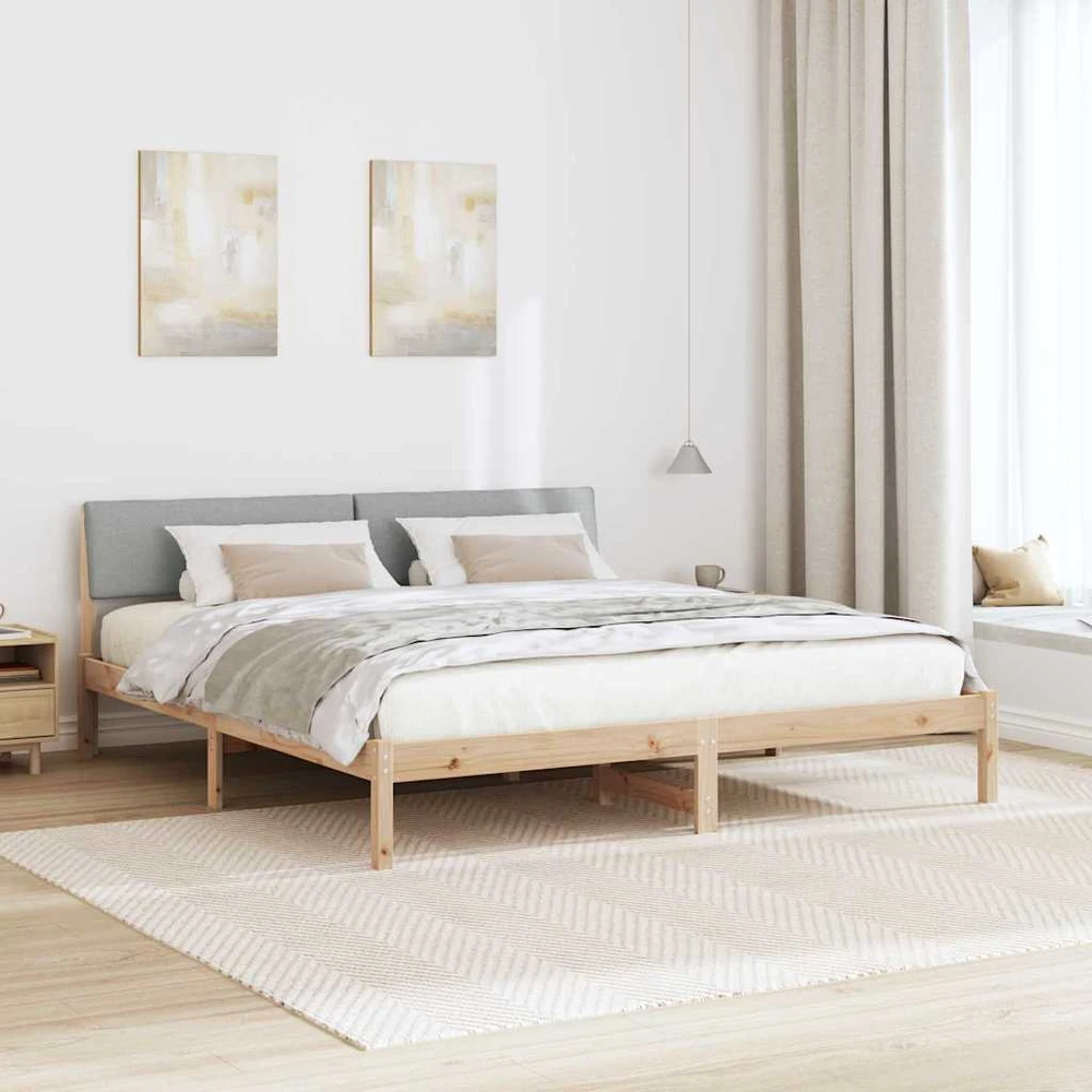 Lovos rėmas Ruda ir šviesiai pilka 180 x 200 cm Pušies masyvas
