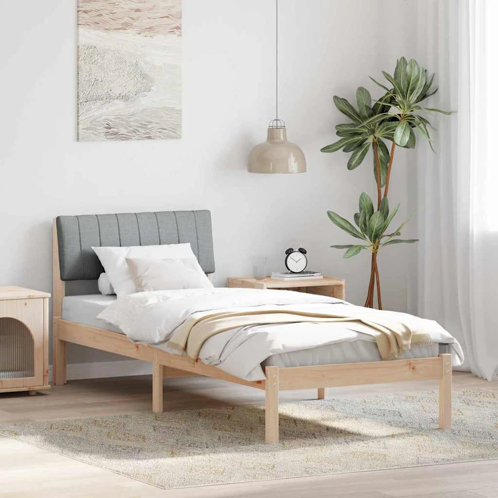 Lova Lovos rėmas Ruda ir šviesiai pilka 75 x 190 cm Pušies masyvas