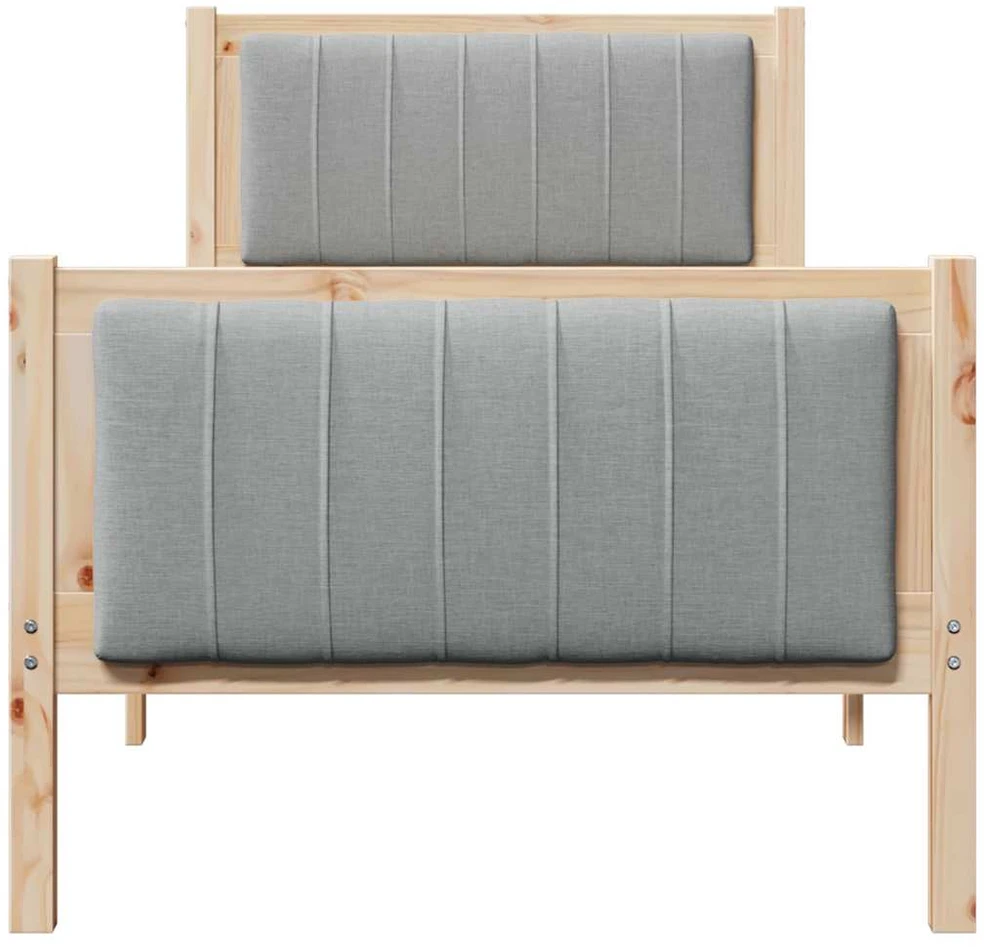 Lova Lovos rėmas Ruda ir šviesiai pilka 75 x 190 cm Pušies masyvas