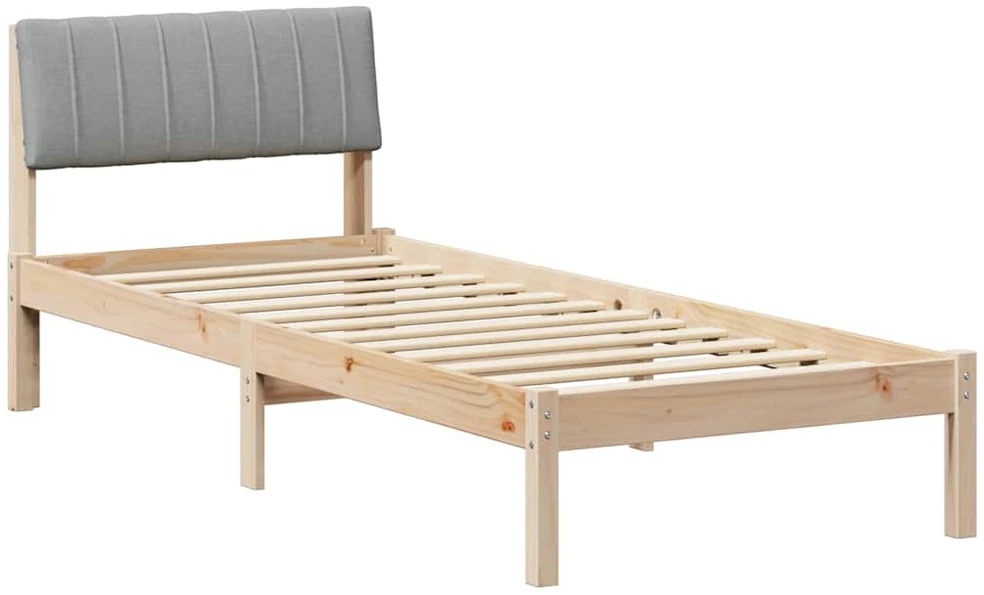 Lova Lovos rėmas Ruda ir šviesiai pilka 75 x 190 cm Pušies masyvas