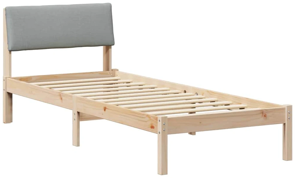 Lova Lovos rėmas Ruda ir šviesiai pilka 75 x 190 cm Pušies masyvas