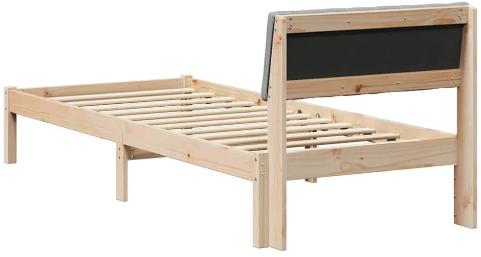 Lova Lovos rėmas Ruda ir šviesiai pilka 75 x 190 cm Pušies masyvas