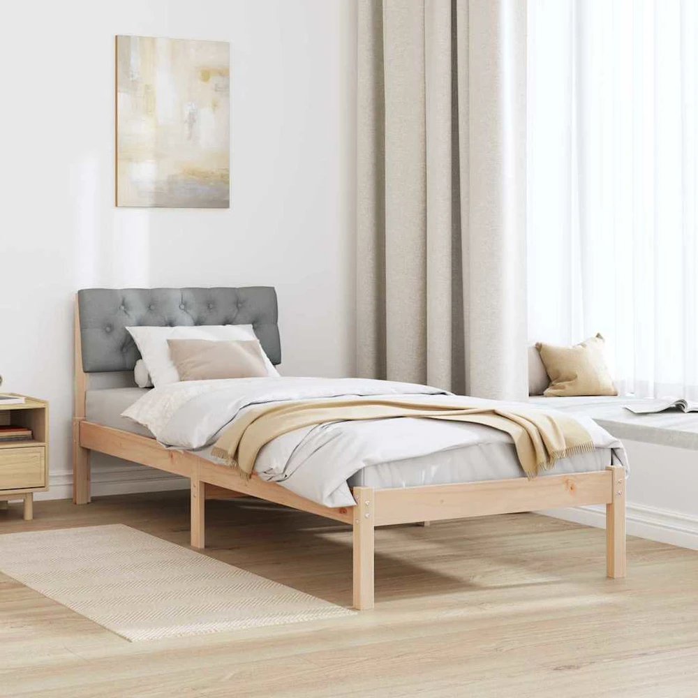 Lova Lovos rėmas Ruda ir šviesiai pilka 80 x 200 cm Pušies masyvas