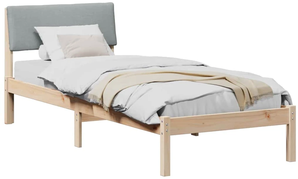 Lova Lovos rėmas Ruda ir šviesiai pilka 80 x 200 cm Pušies masyvas