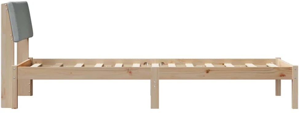 Lova Lovos rėmas Ruda ir šviesiai pilka 80 x 200 cm Pušies masyvas