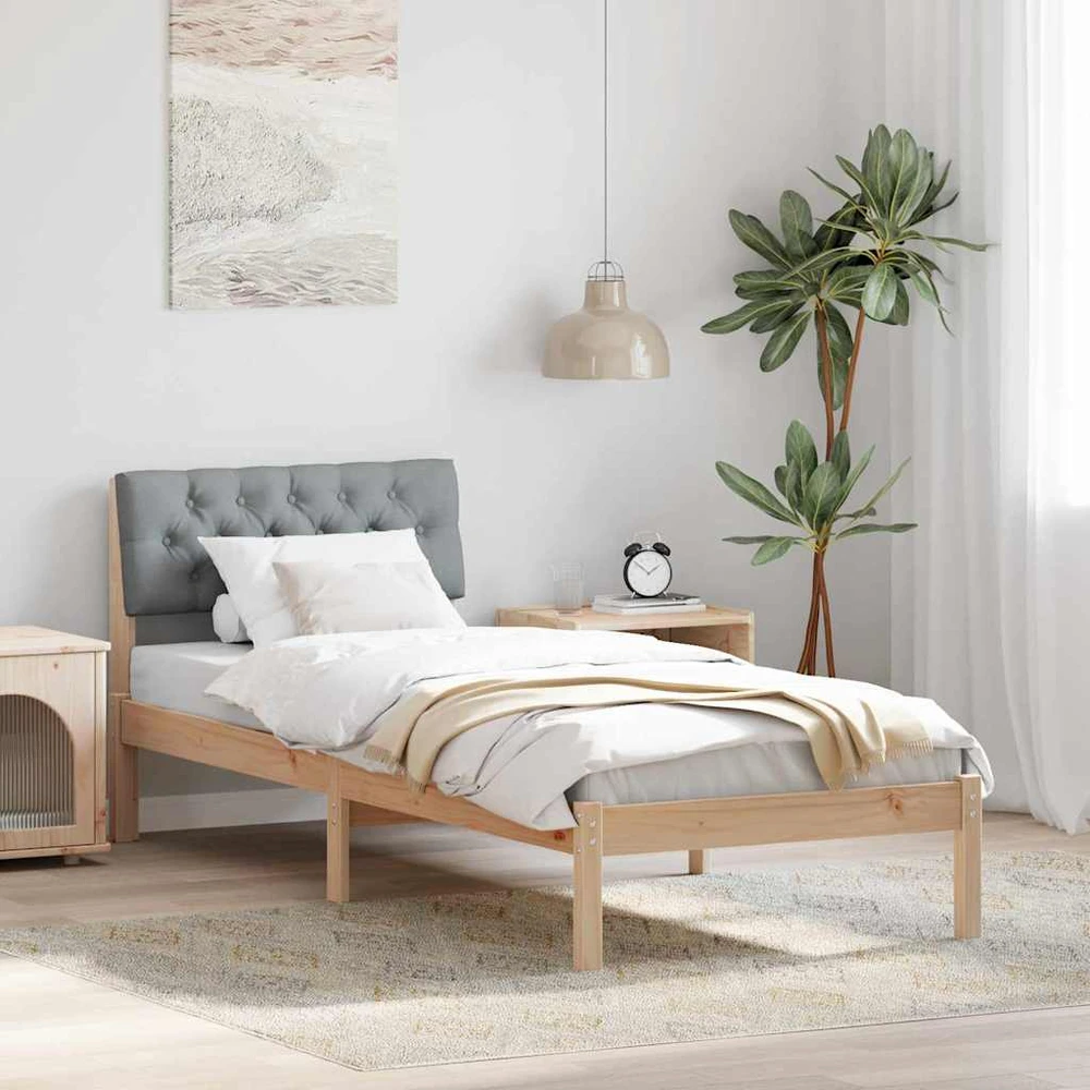 Lova Lovos rėmas Ruda ir šviesiai pilka 80 x 200 cm Pušies masyvas