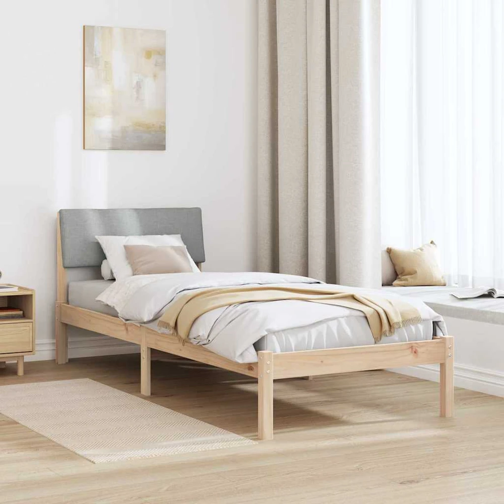 Lova Lovos rėmas Ruda ir šviesiai pilka 80 x 200 cm Pušies masyvas