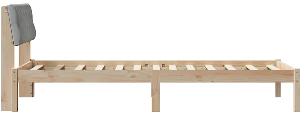Lova Lovos rėmas Ruda ir šviesiai pilka 90 x 200 cm Pušies masyvas