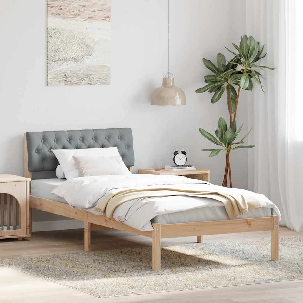 Lova Lovos rėmas Ruda ir šviesiai pilka 90 x 200 cm Pušies masyvas