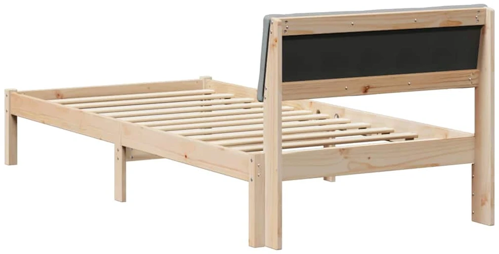 Lova Lovos rėmas Ruda ir šviesiai pilka 90 x 200 cm Pušies masyvas