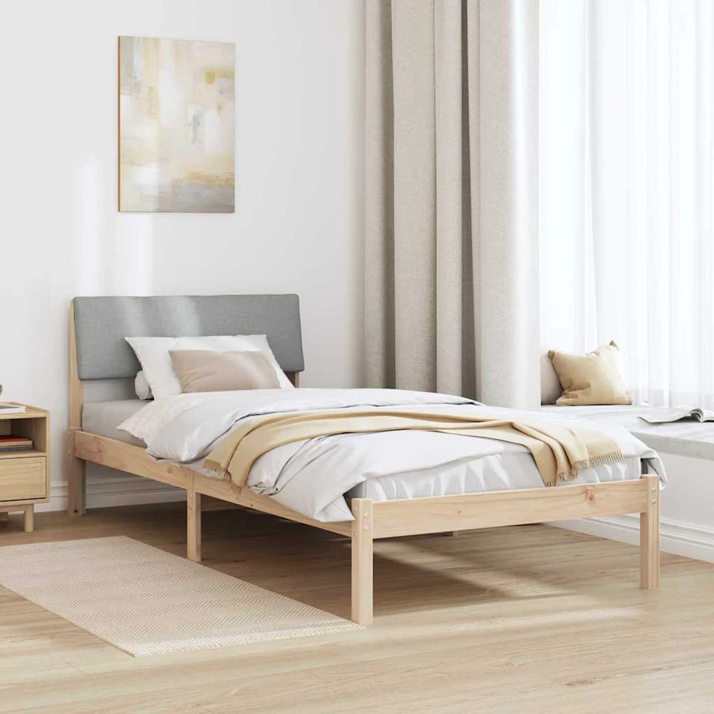 Lova Lovos rėmas Ruda ir šviesiai pilka 90 x 190 cm Pušies masyvas